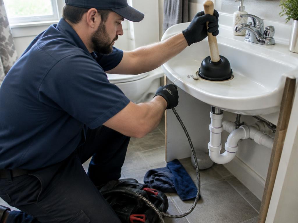 Débouchage d’un lavabo